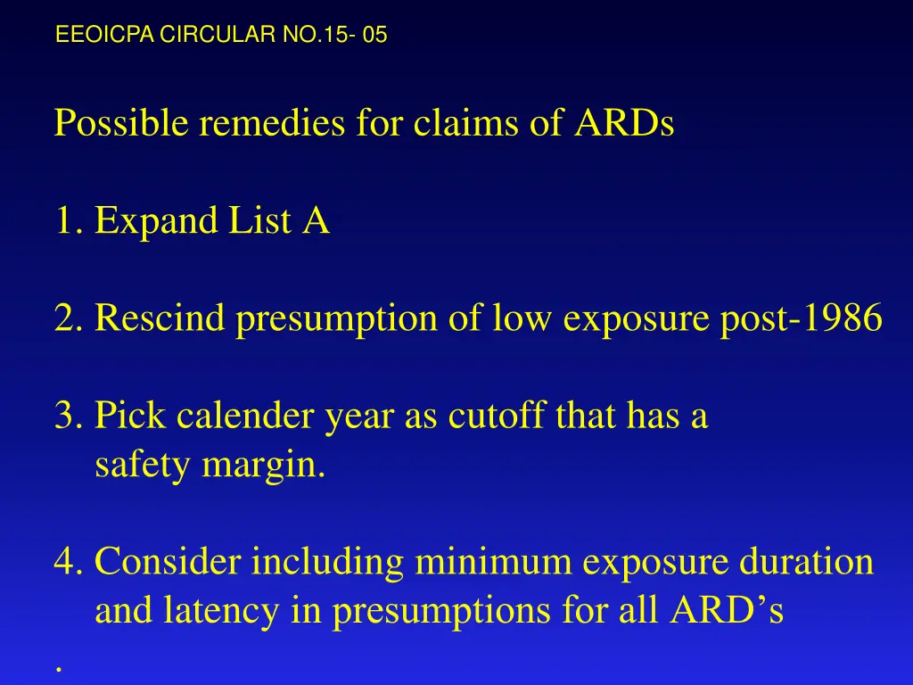 eeoicpa circular no 15 05 11