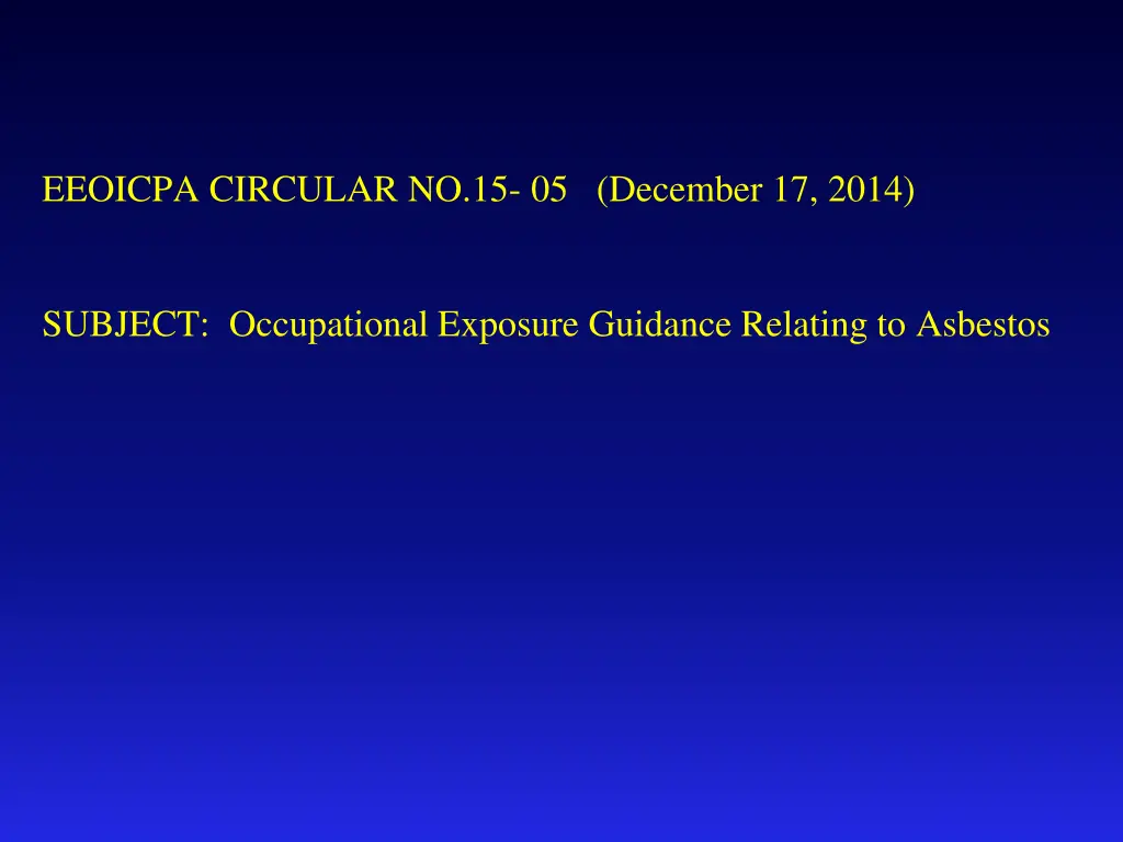 eeoicpa circular no 15 05 december 17 2014