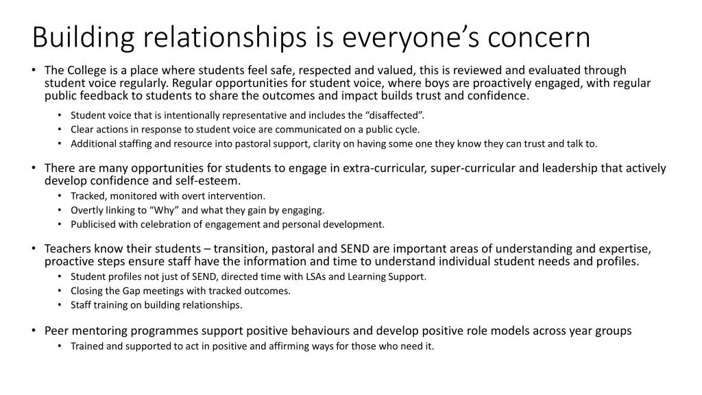 building relationships is everyone s concern