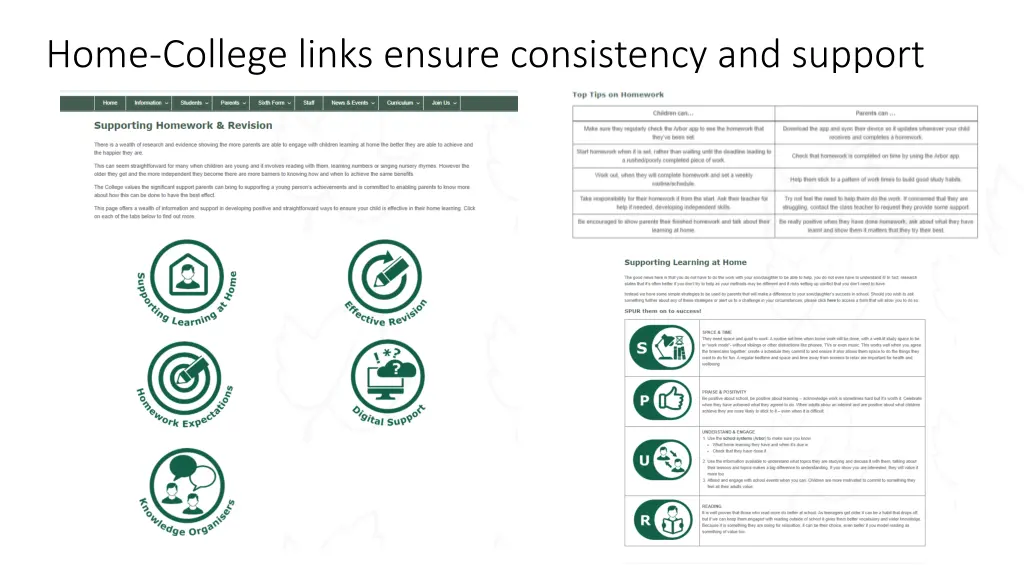 home college links ensure consistency and support 1