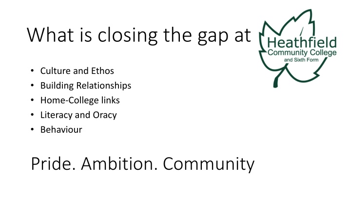 what is closing the gap at