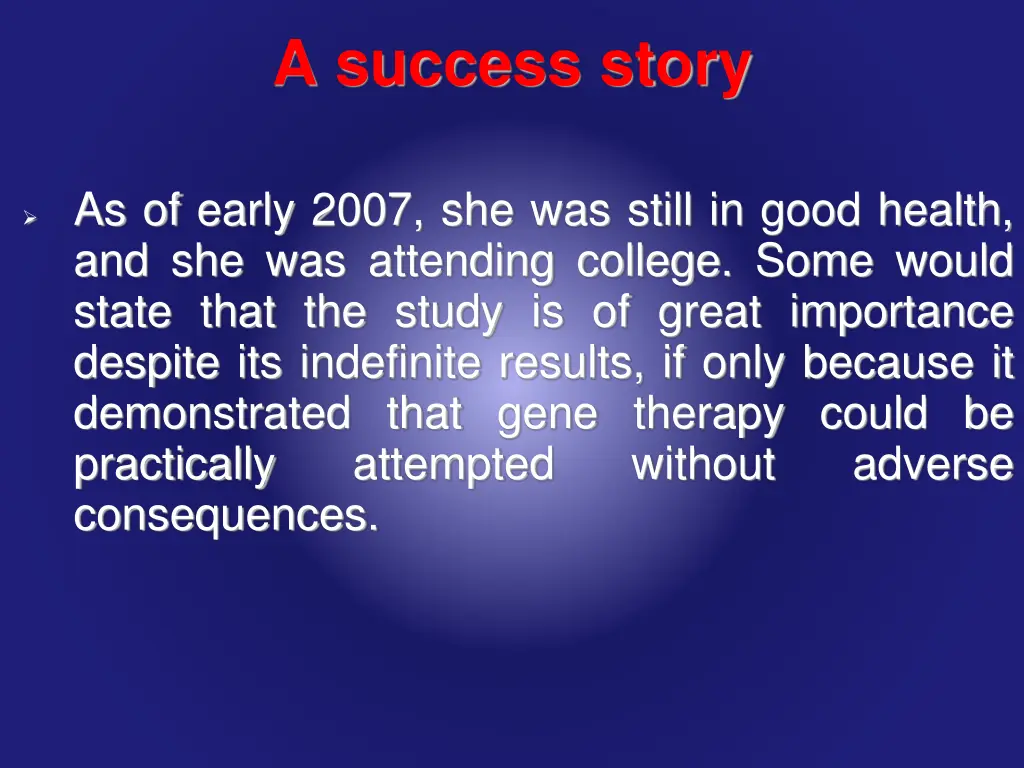 a success story