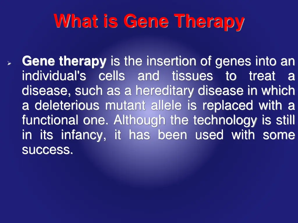 what is gene therapy