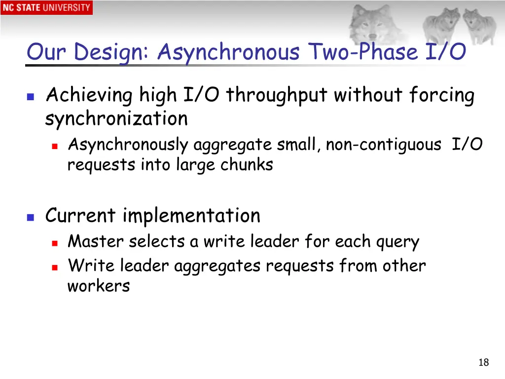 our design asynchronous two phase i o
