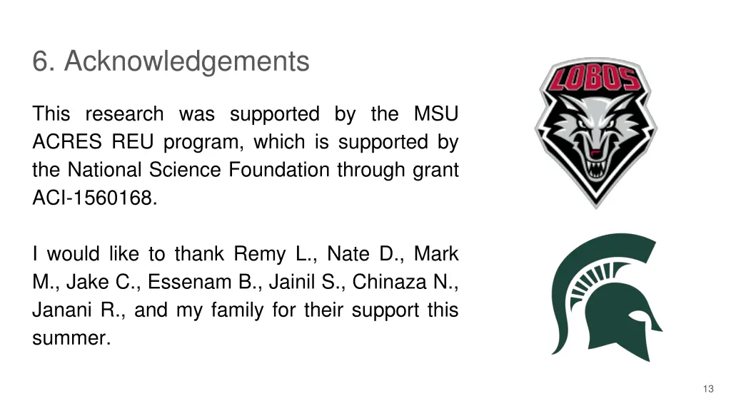 6 acknowledgements