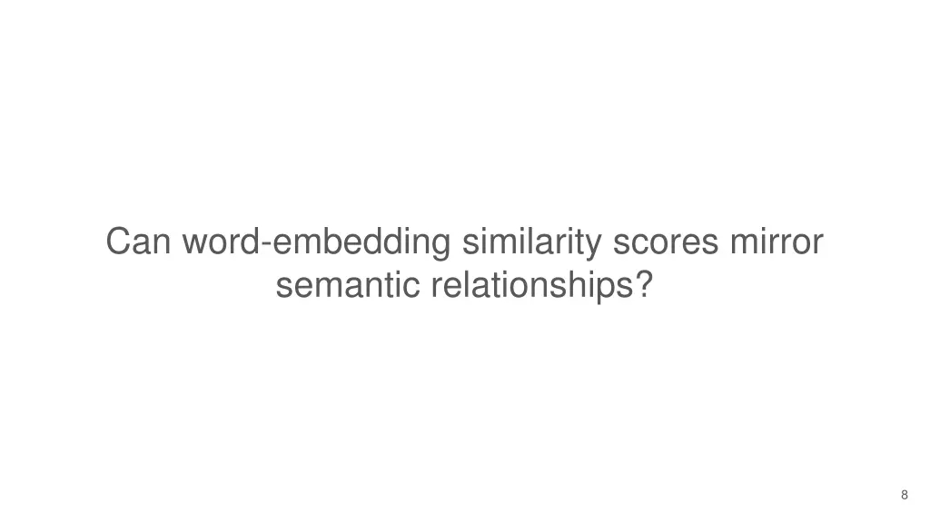 can word embedding similarity scores mirror