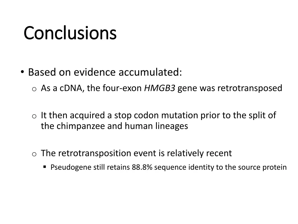 conclusions conclusions