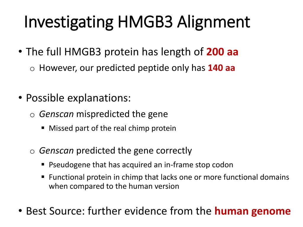 investigating hmgb3 alignment investigating hmgb3