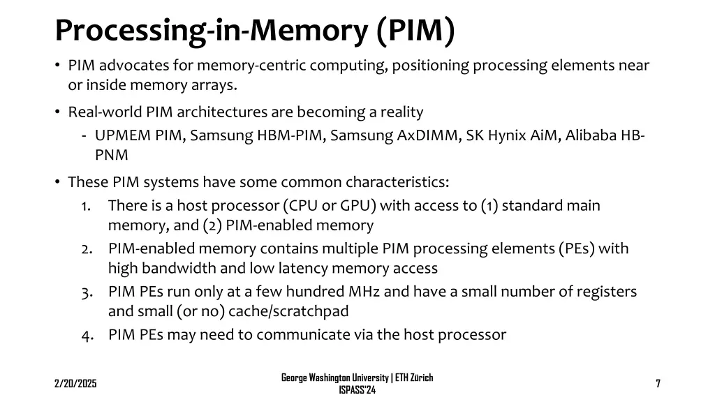 processing in memory pim pim advocates for memory