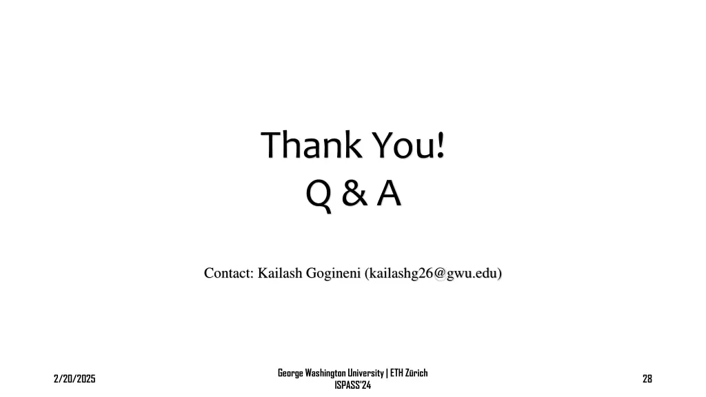 thank you q a