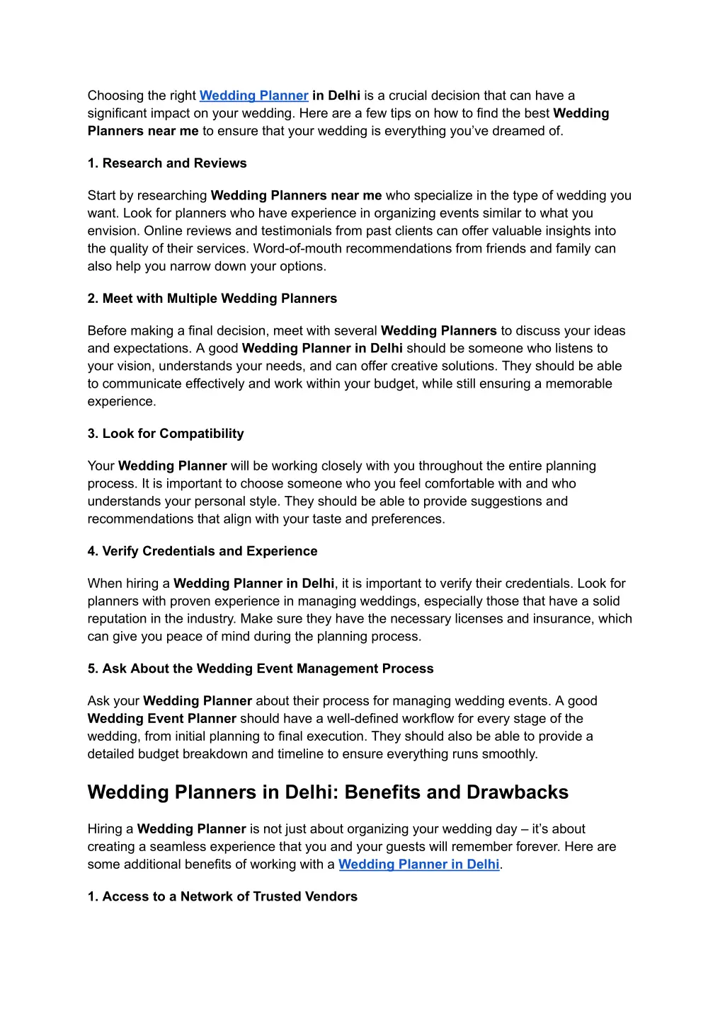 choosing the right wedding planner in delhi