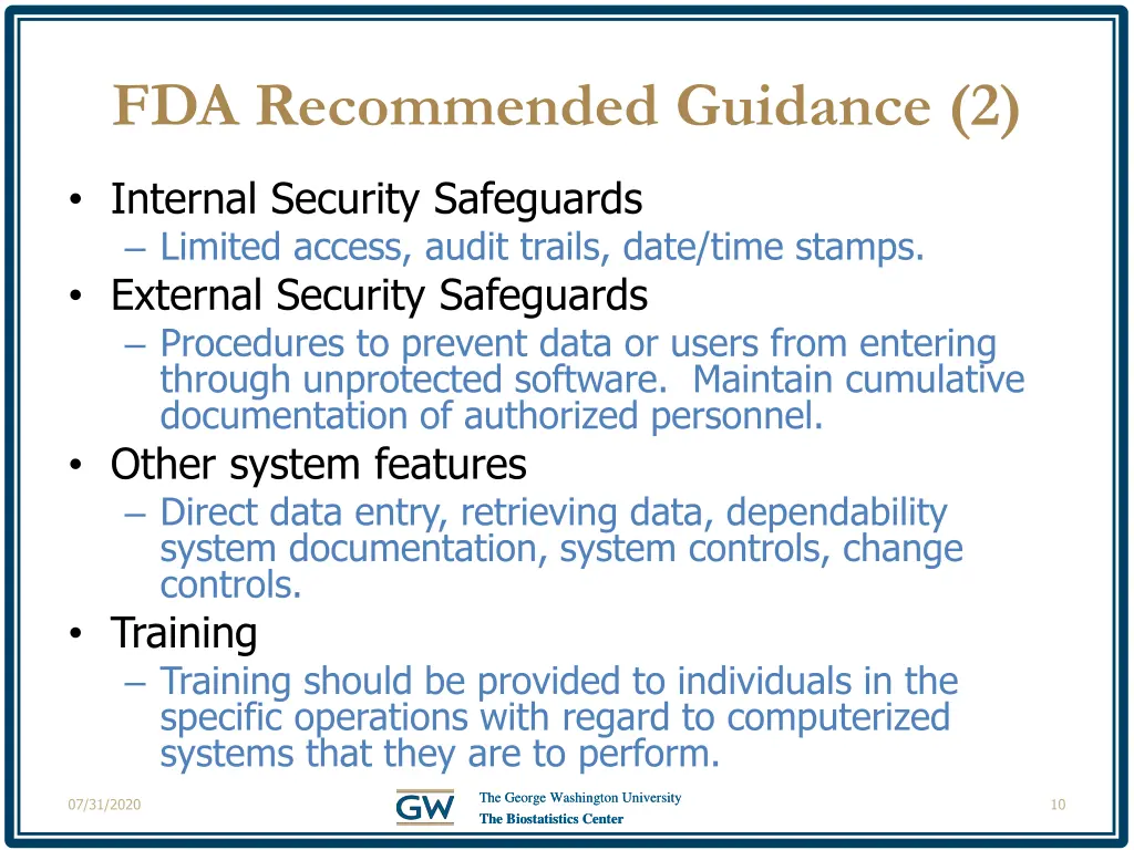fda recommended guidance 2