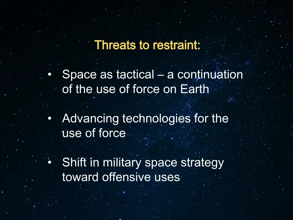 threats to restraint threats to restraint