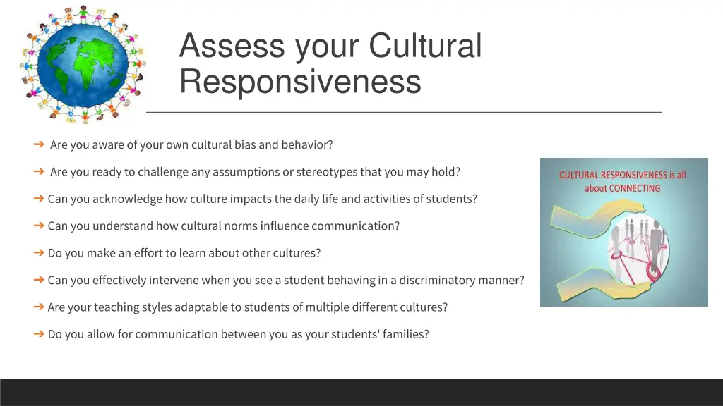 assess your cultural responsiveness