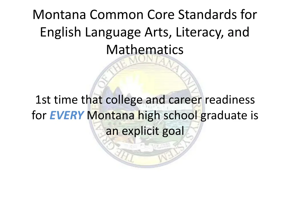 montana common core standards for english