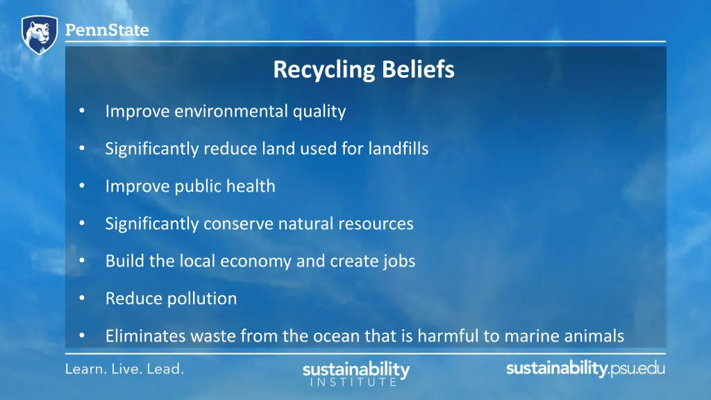 recycling beliefs