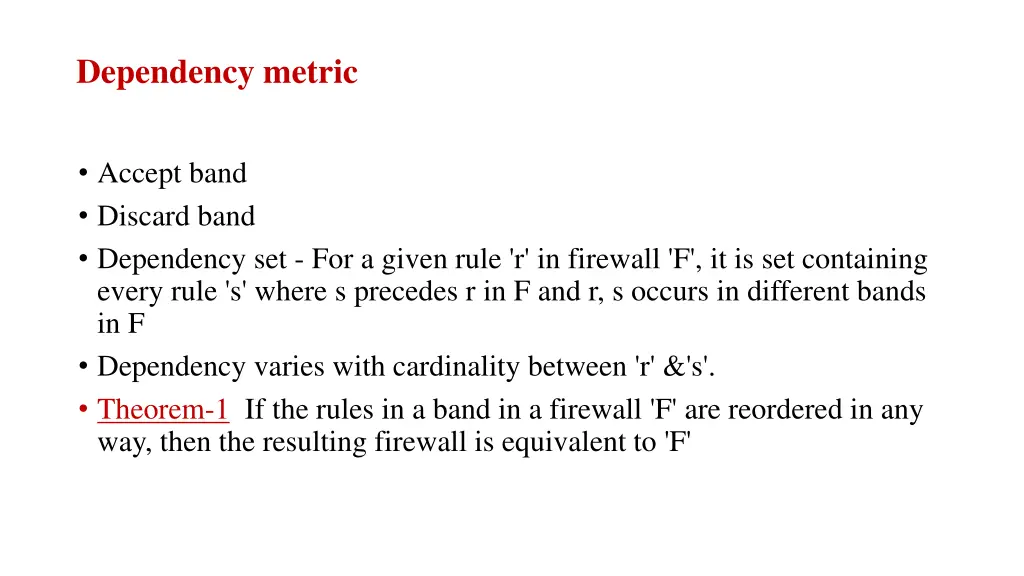 dependency metric