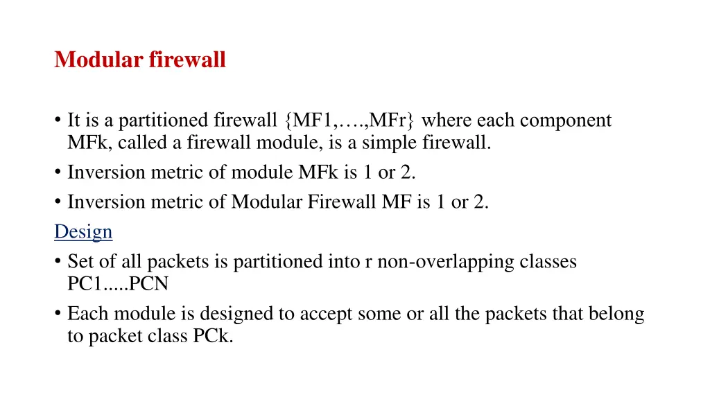 modular firewall