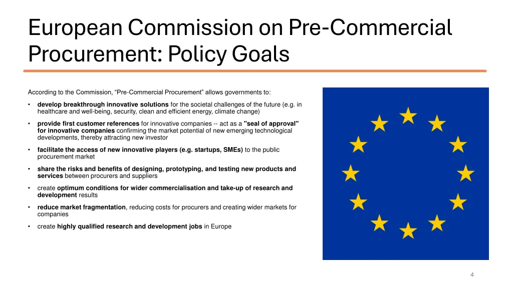 european commission on pre commercial procurement