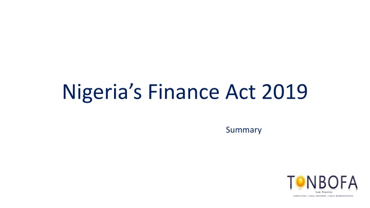nigeria s finance act 2019