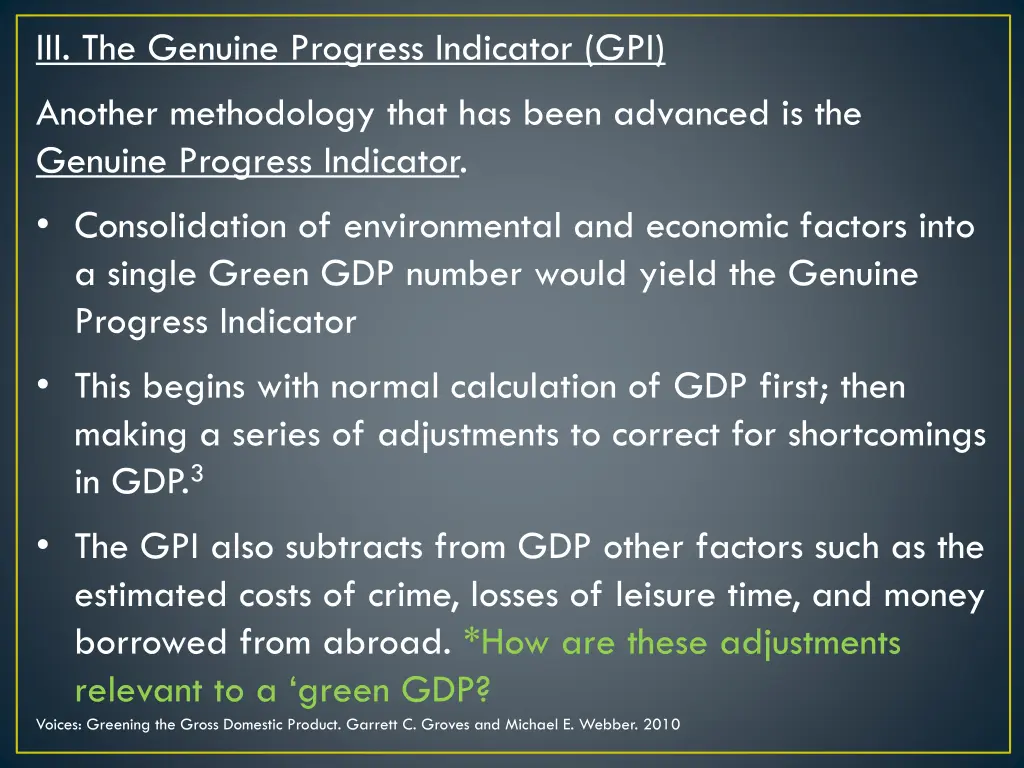 iii the genuine progress indicator gpi
