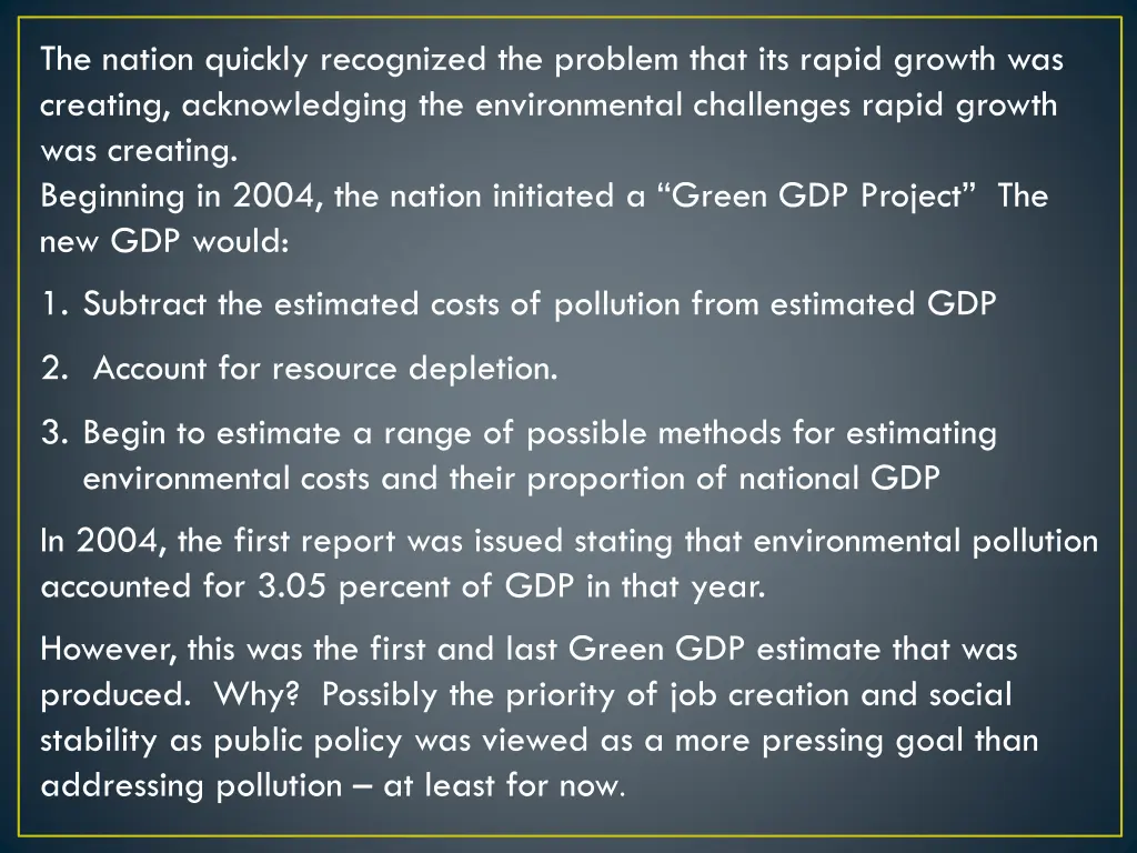 the nation quickly recognized the problem that