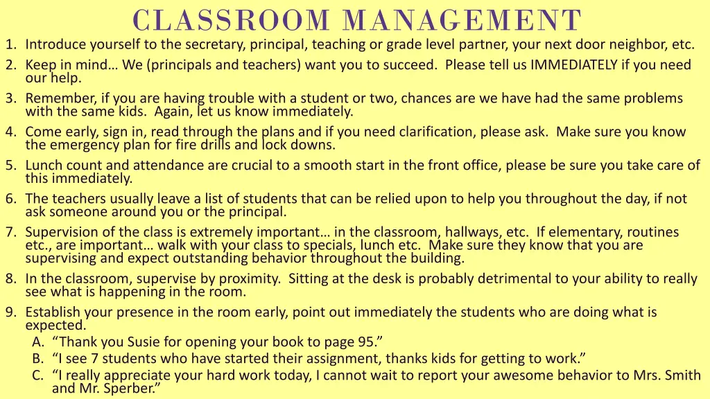classroom management 1 introduce yourself