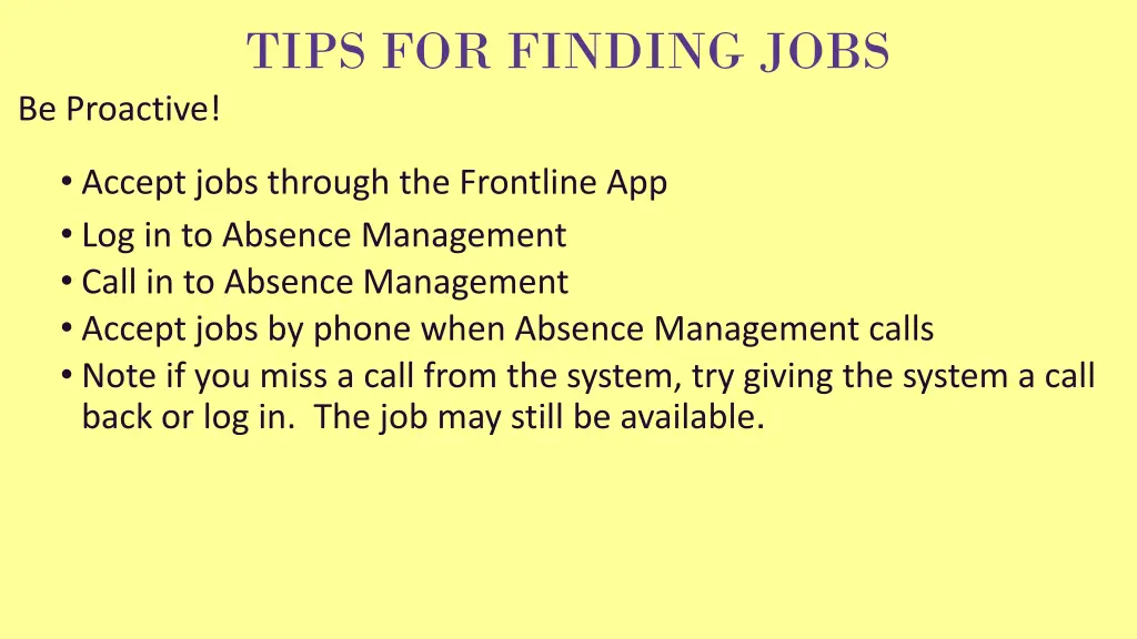 tips for finding jobs