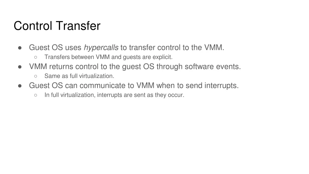 control transfer