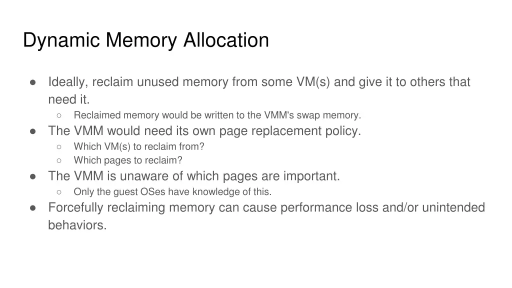 dynamic memory allocation