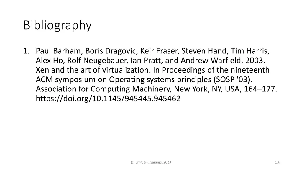 bibliography