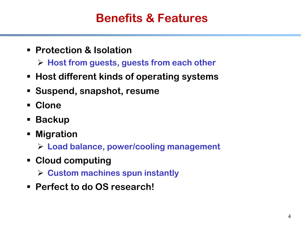 benefits features