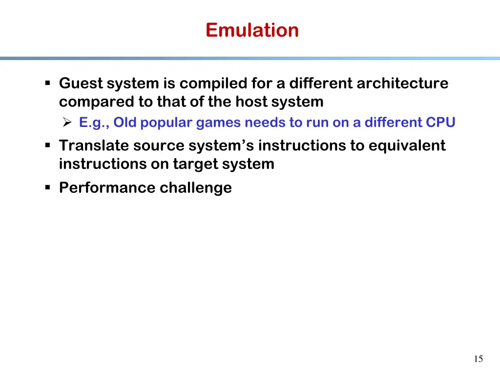 emulation