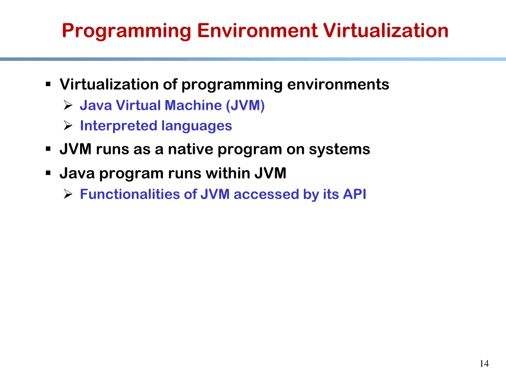 programming environment virtualization