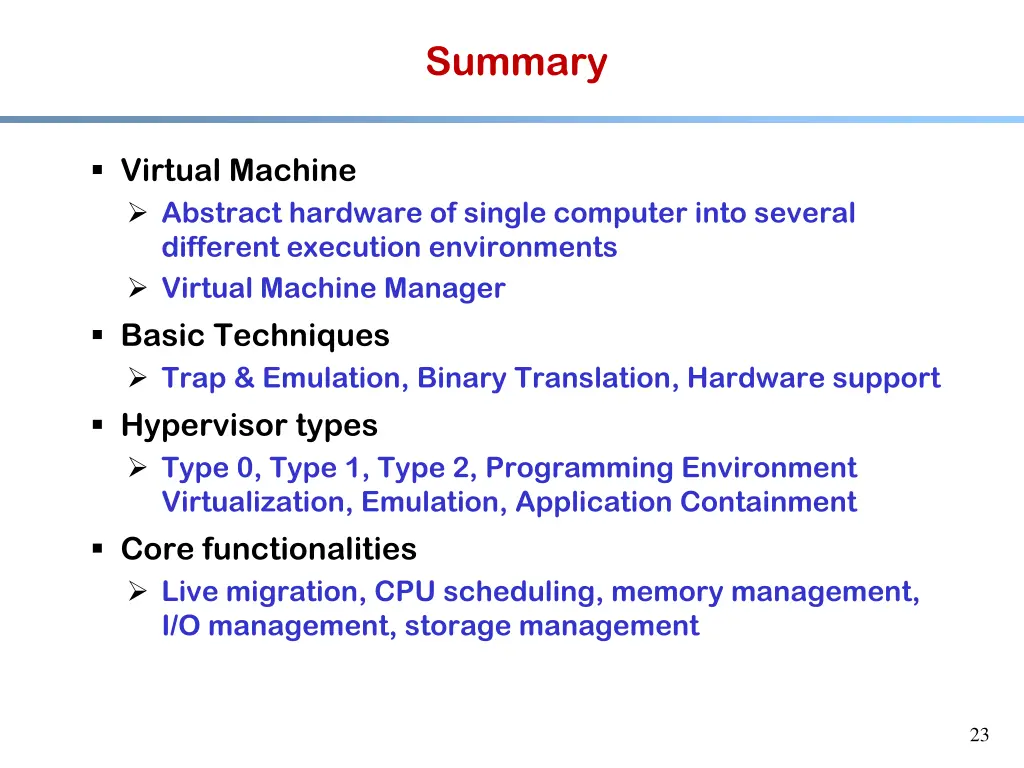 summary