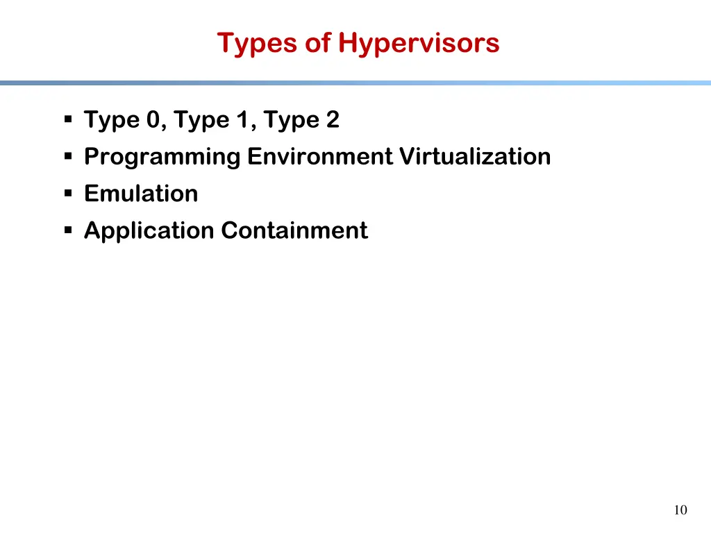 types of hypervisors