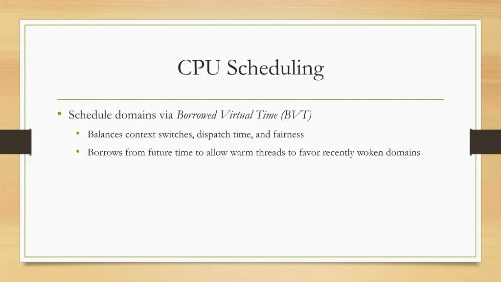 cpu scheduling