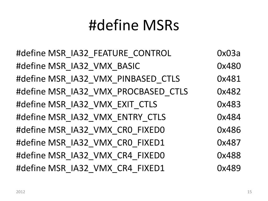 define msrs