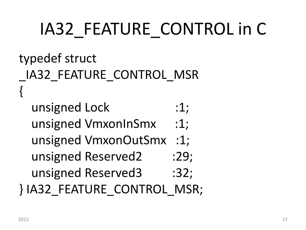 ia32 feature control in c