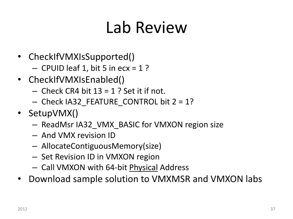 lab review