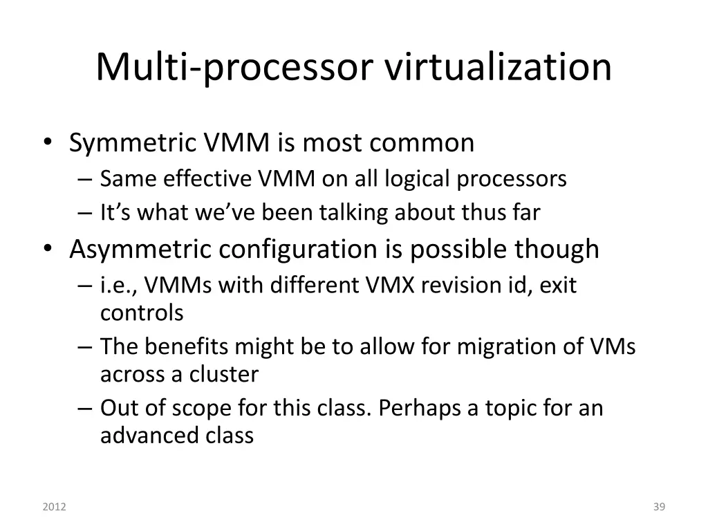 multi processor virtualization