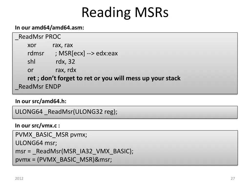 reading msrs