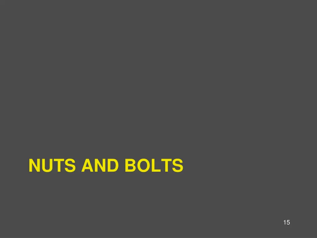 nuts and bolts