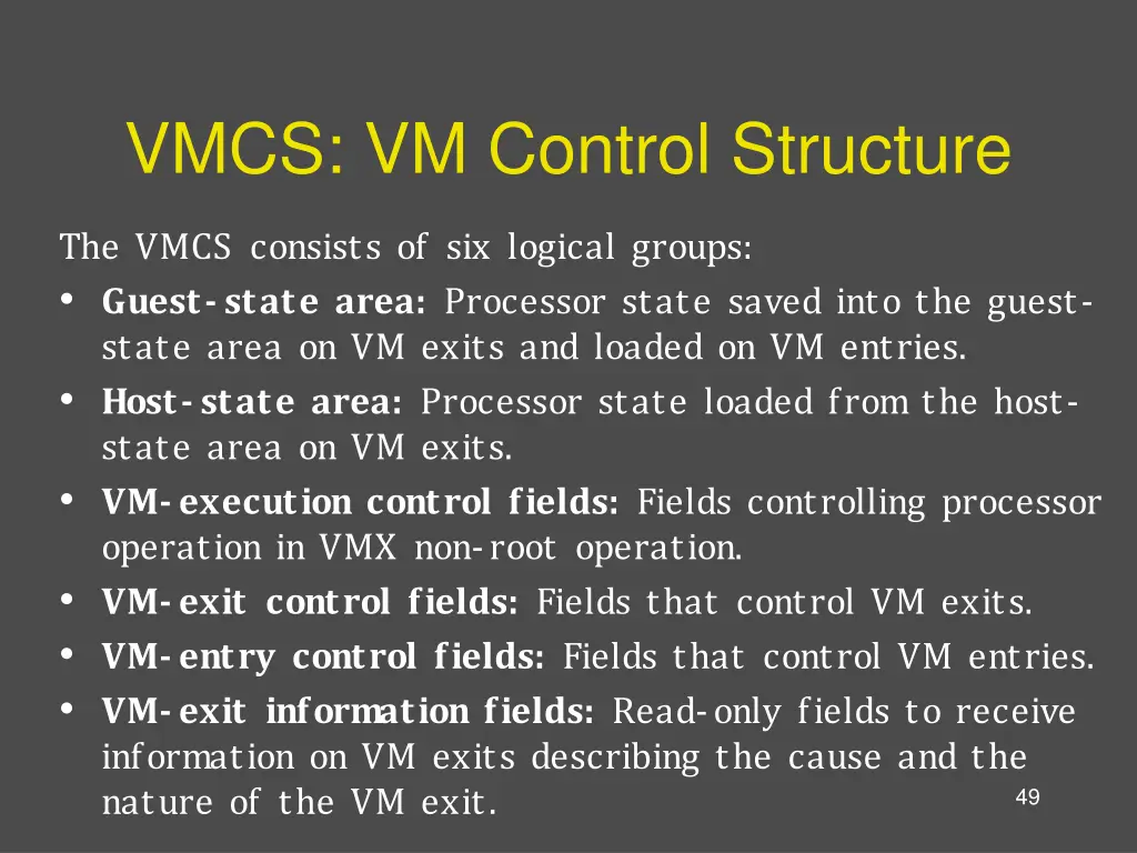 vmcs vm control structure 1