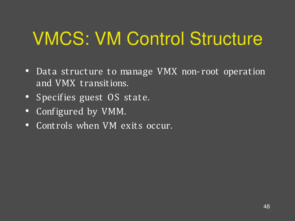 vmcs vm control structure