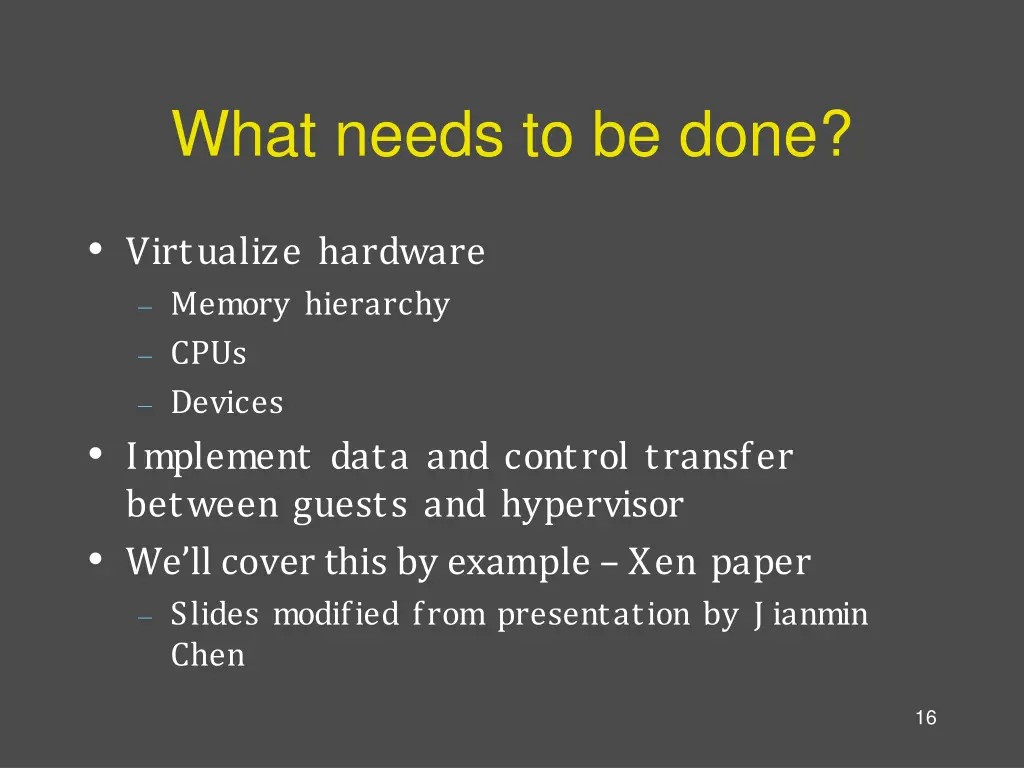 what needs to be done