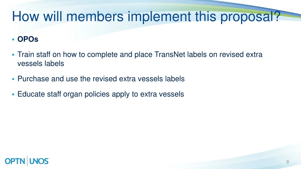 how will members implement this proposal 1