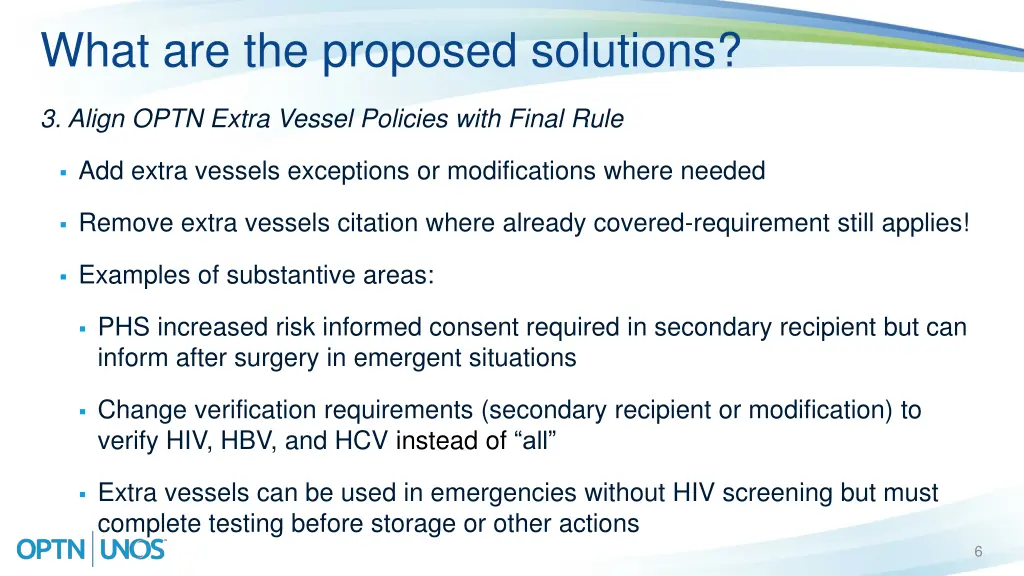 what are the proposed solutions 1