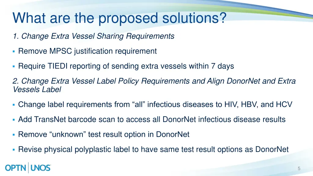 what are the proposed solutions
