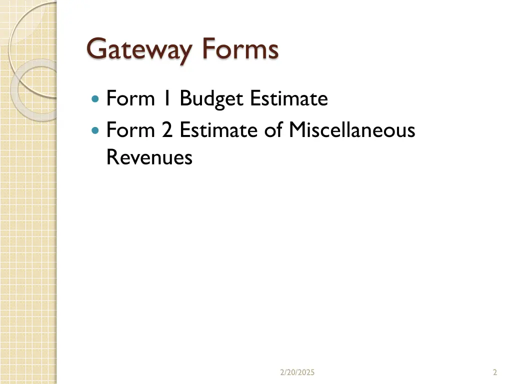 gateway forms